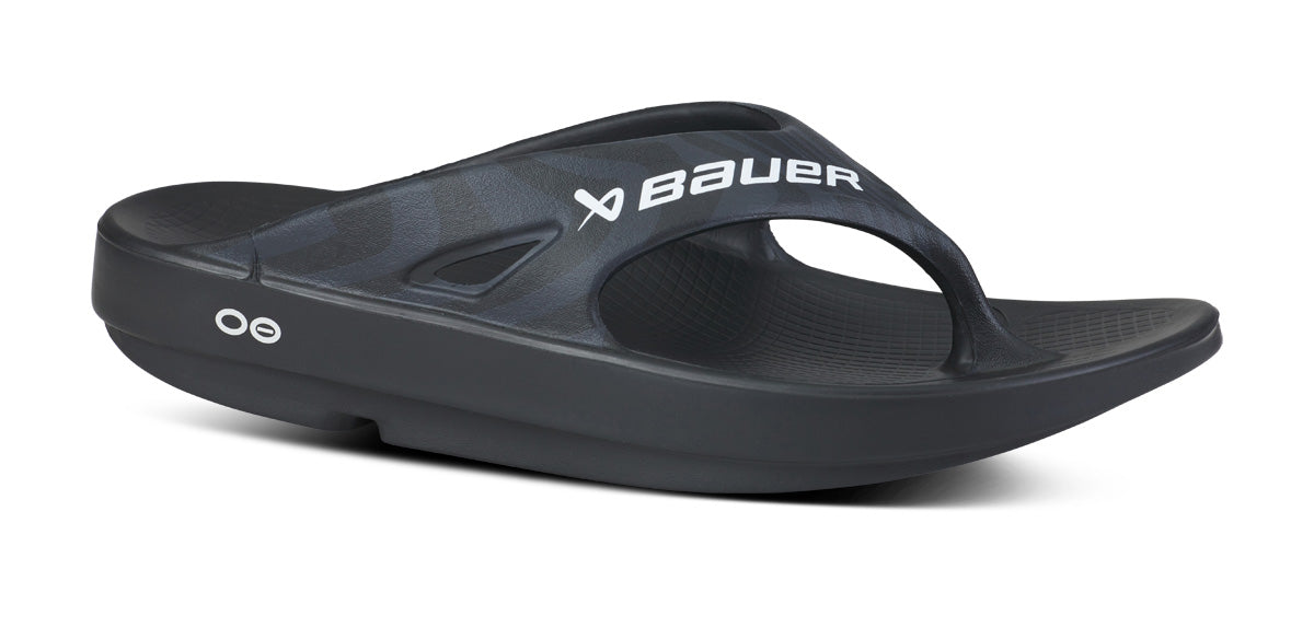 BAUER\/OOFOS Men's OOriginal Sport Sandal – Black Asphalt